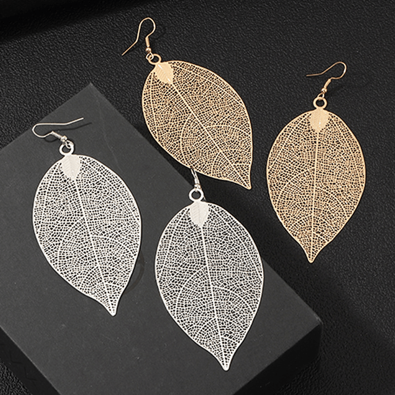 Lattice Leaf Earrings