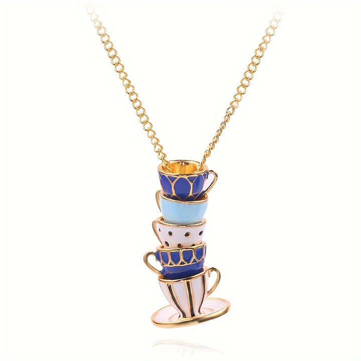 Garden Tea Cups Necklace