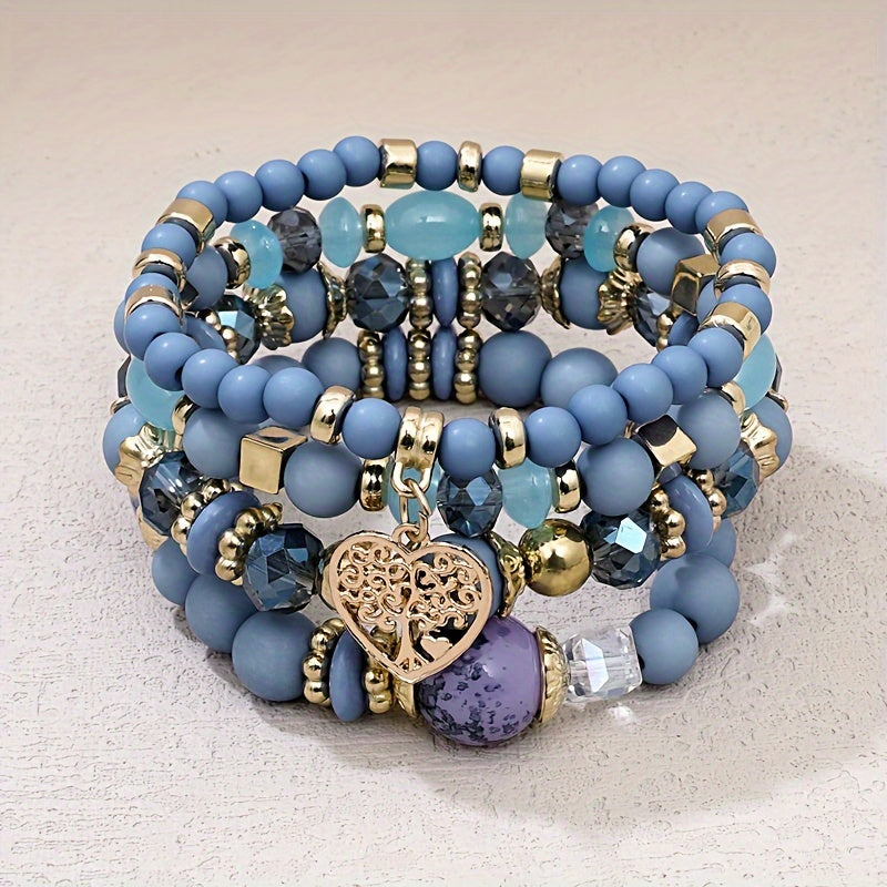 Boho Heart Stack Bracelet