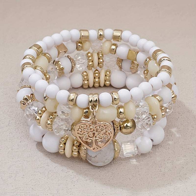 Boho Heart Stack Bracelet