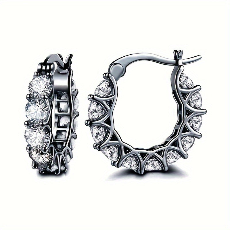 Crown Crystal Hoops