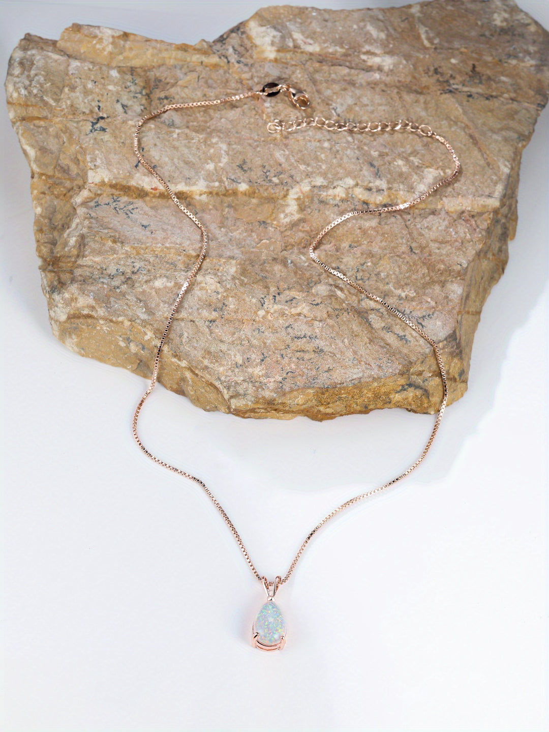 Opal Teardrop Necklace