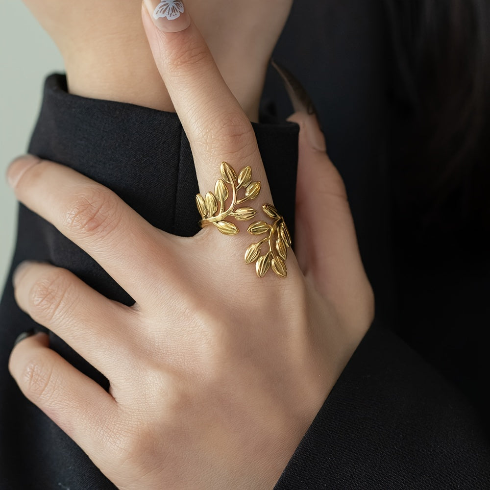 Brant Ring Botanical Leaf Wrap Ring