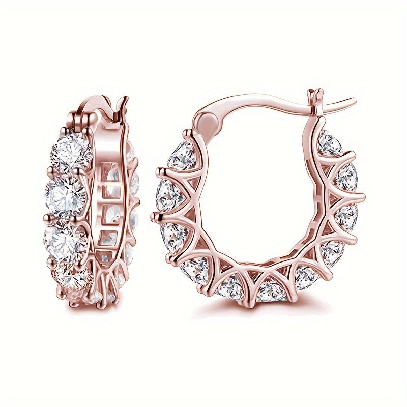 Crown Crystal Hoops