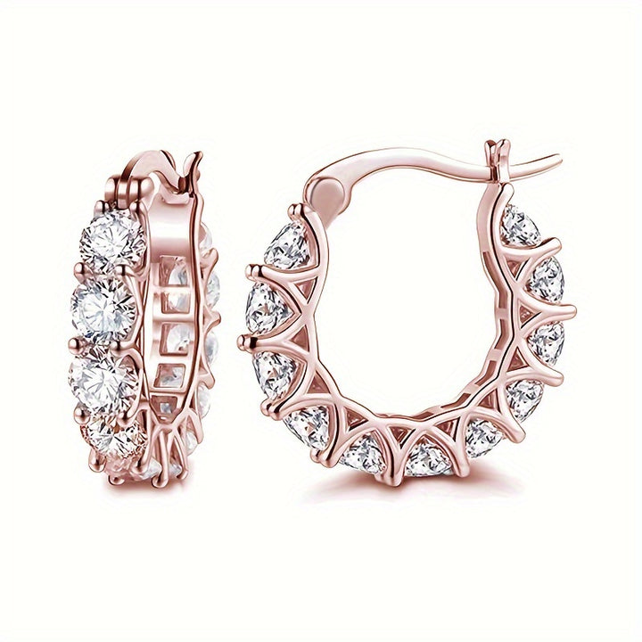 Crown Crystal Hoops