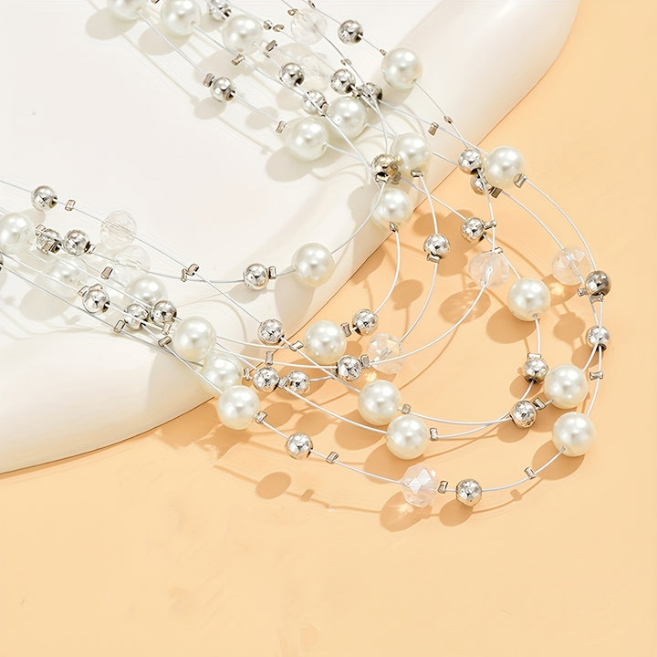 Carnival Pearl Layer Necklace