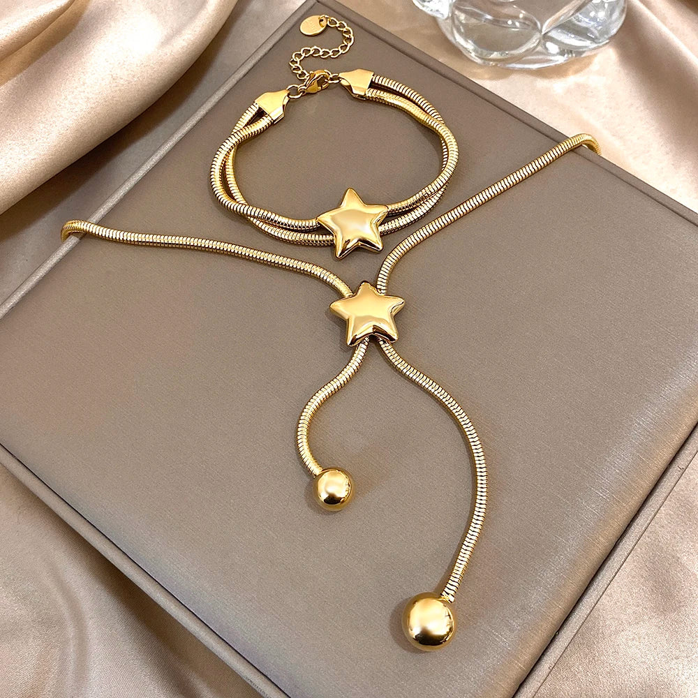 Cosmic Bubble Bracelet & Necklace Set