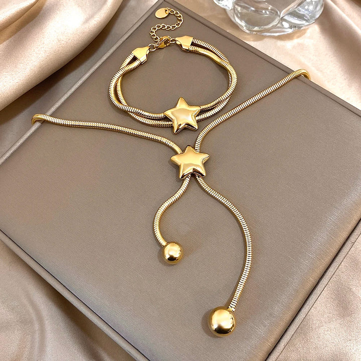 Cosmic Bubble Bracelet & Necklace Set