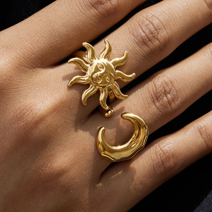 Sol & Luna Adjustable Ring