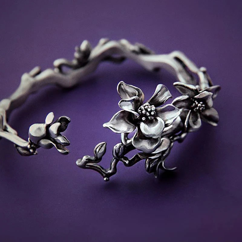 Magnolia Branch Cuff Bracelet
