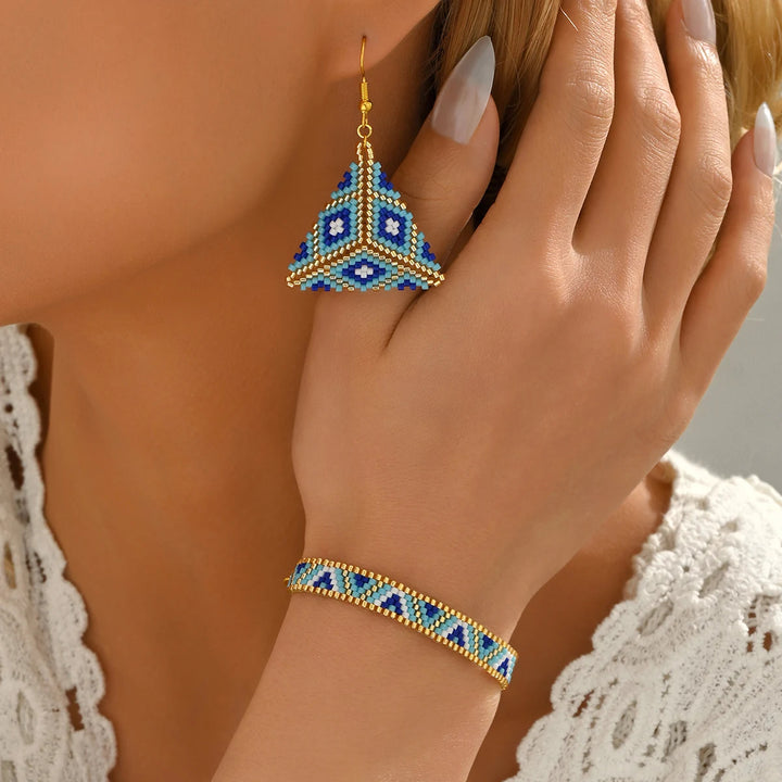 Nazar Earring & Bracelet Set