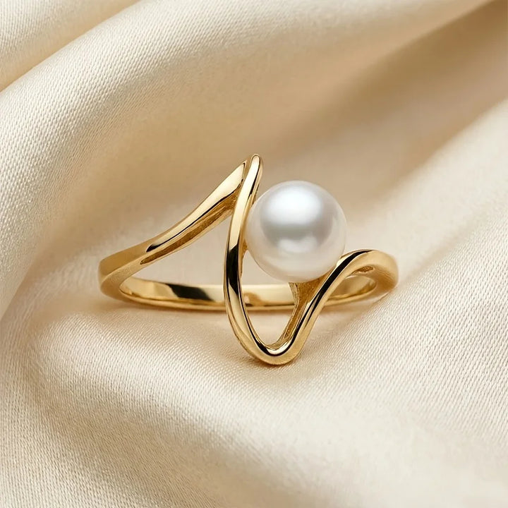 Twist & Pearl Ring
