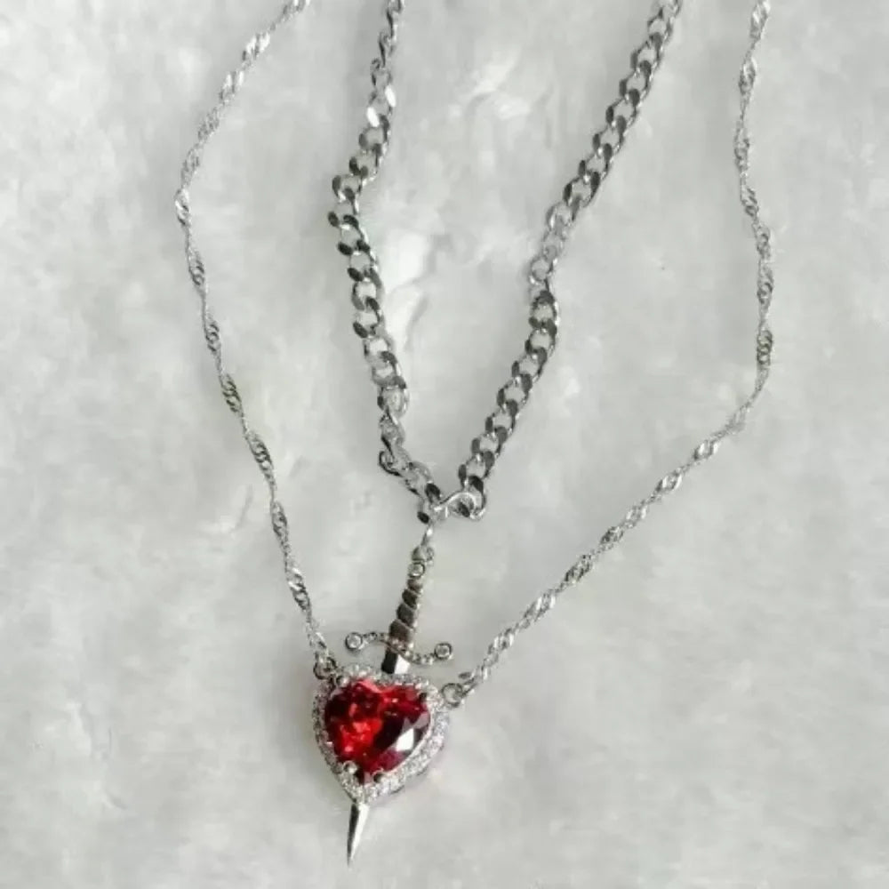 Velvet Dagger Necklace Set