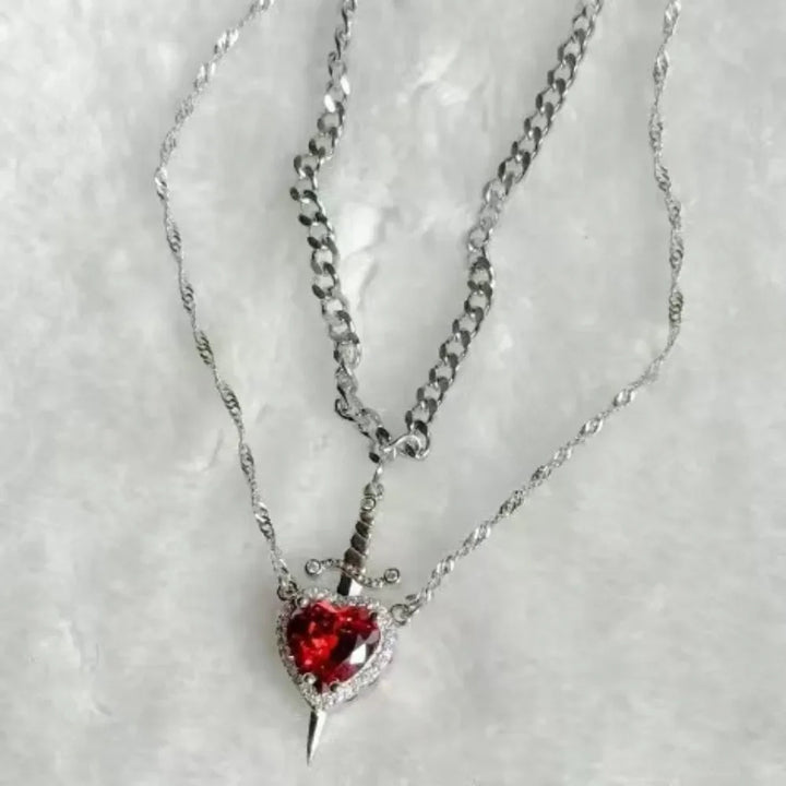 Velvet Dagger Necklace Set