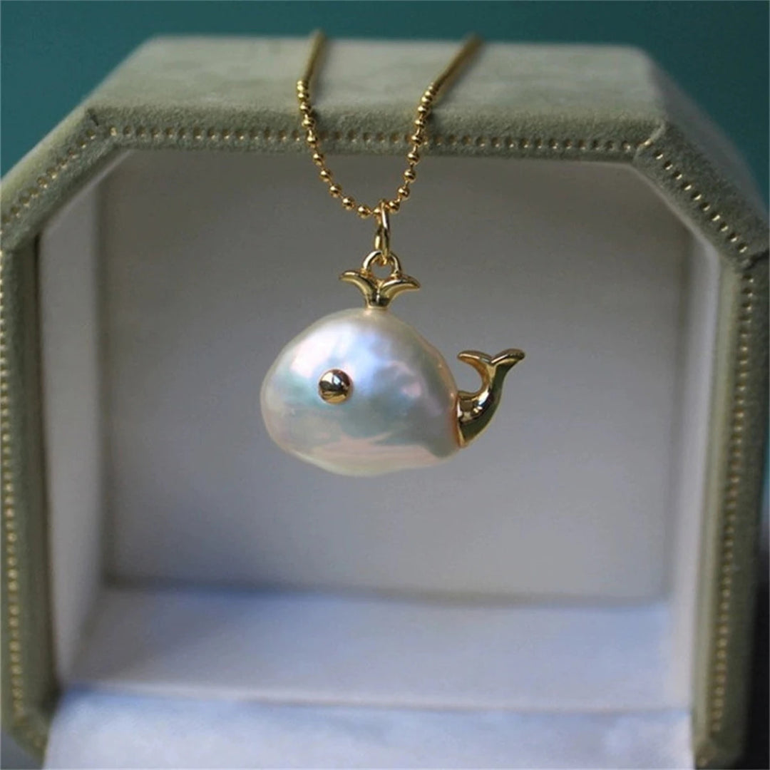 Moonlit Whale Necklace & Earring Set