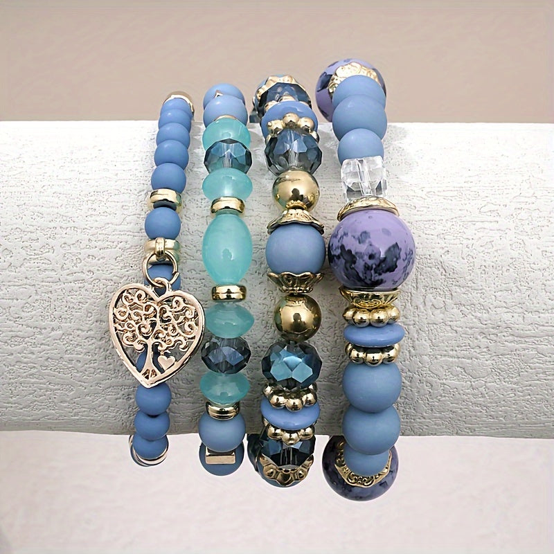 Boho Heart Stack Bracelet