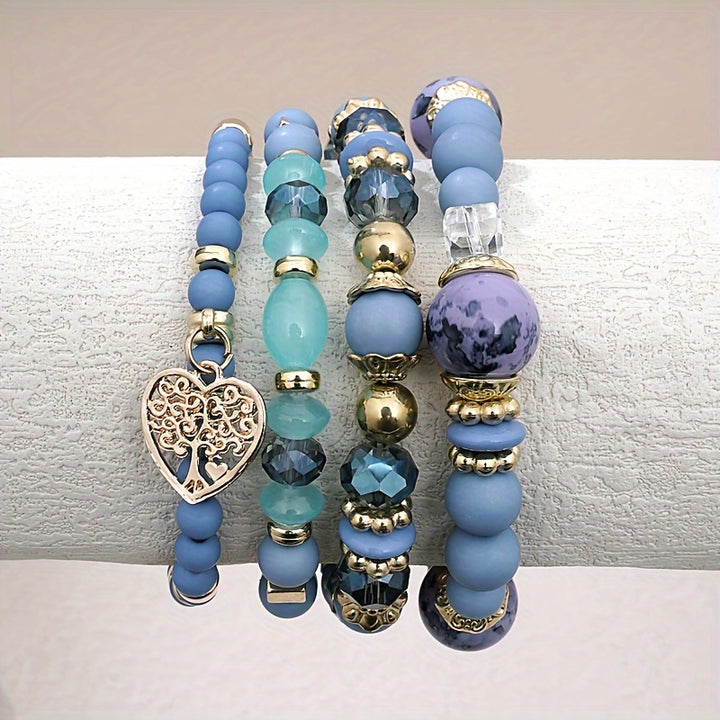 Boho Heart Stack Bracelet