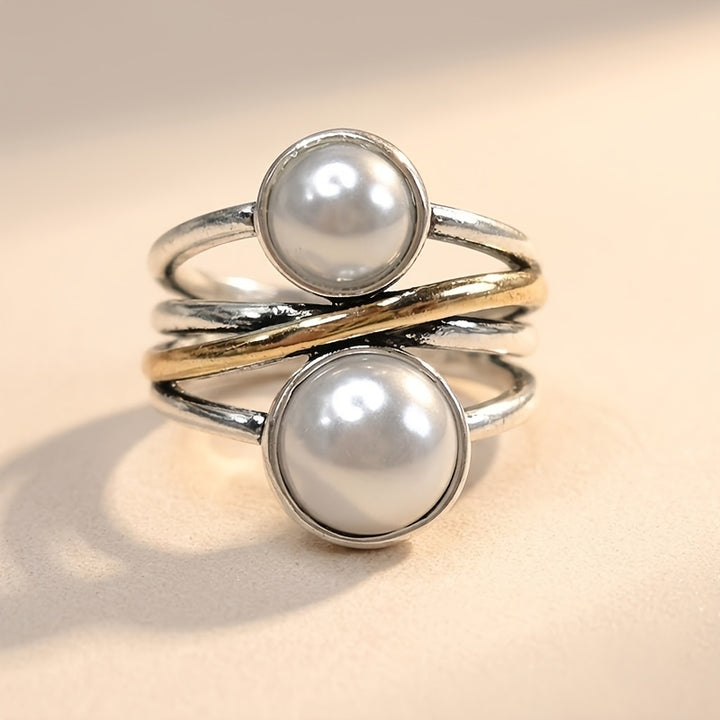 Twin Pearl Wrap Ring