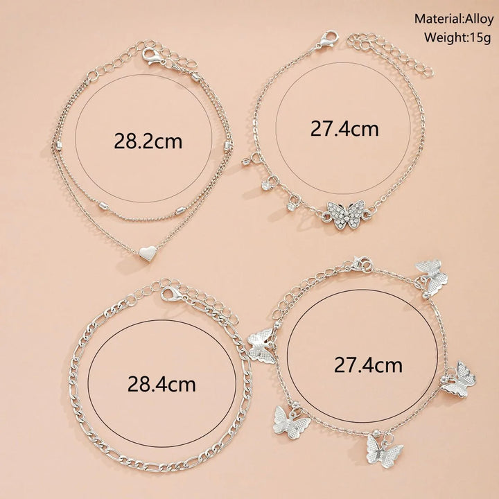 Papillon Anklet Stack