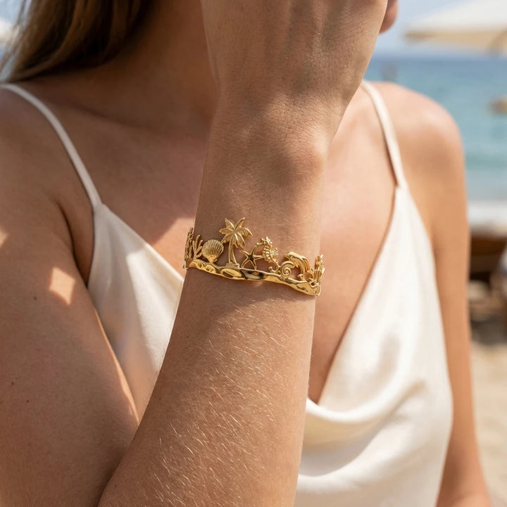 Isla Gold Cuff Bracelet