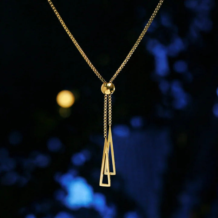 Acute Attraction Lariat Necklace