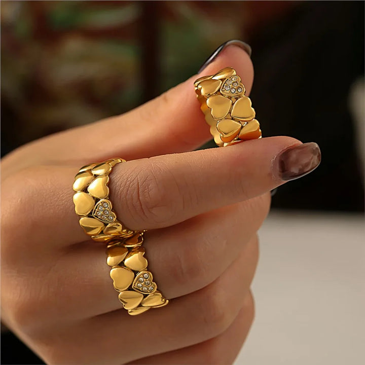 Mosaic Hearts Ring