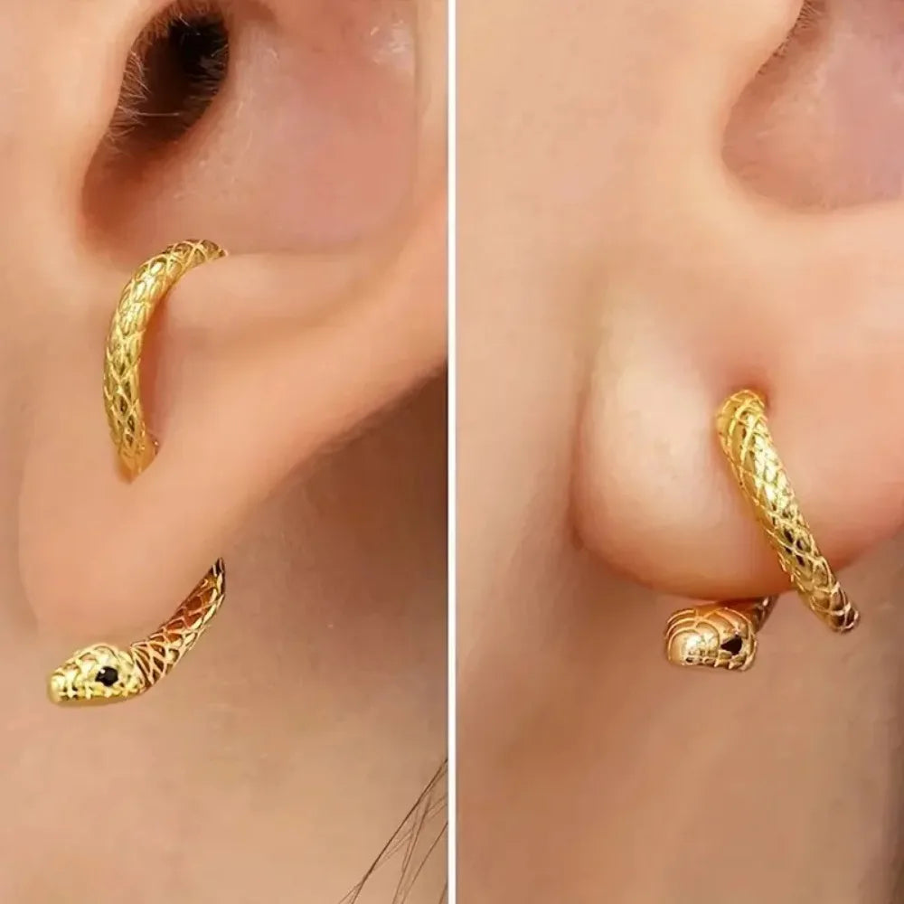 Serpent Curve Stud Earrings