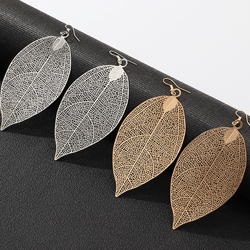 Lattice Leaf Earrings