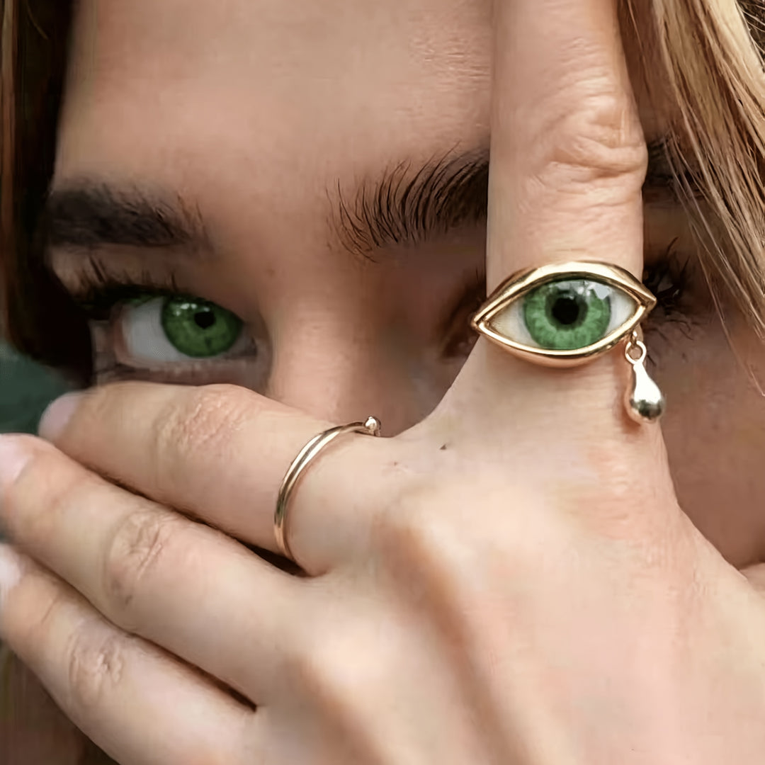 Teardrop Eye Ring