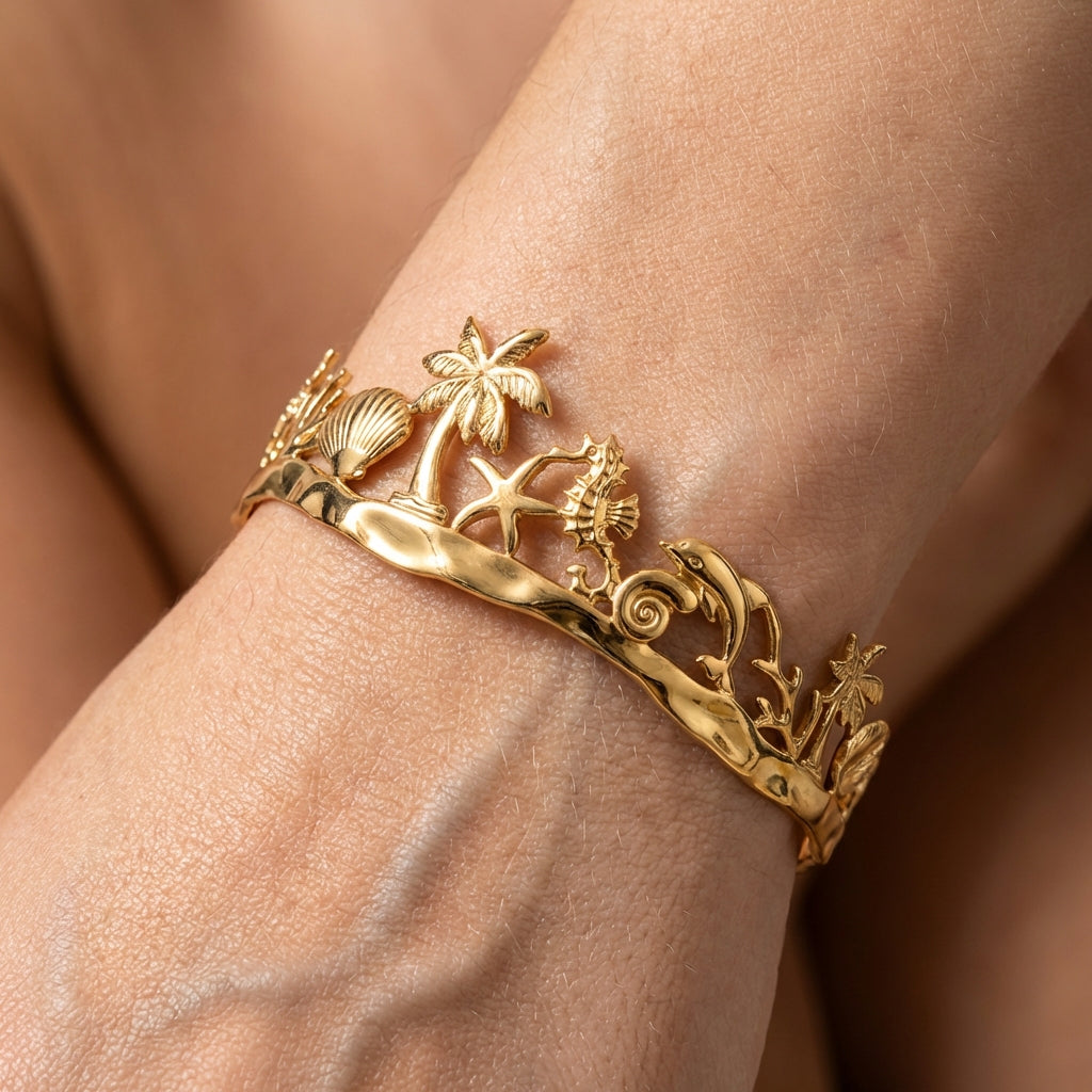 Isla Gold Cuff Bracelet