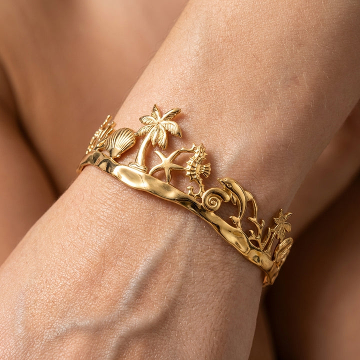 Isla Gold Cuff Bracelet