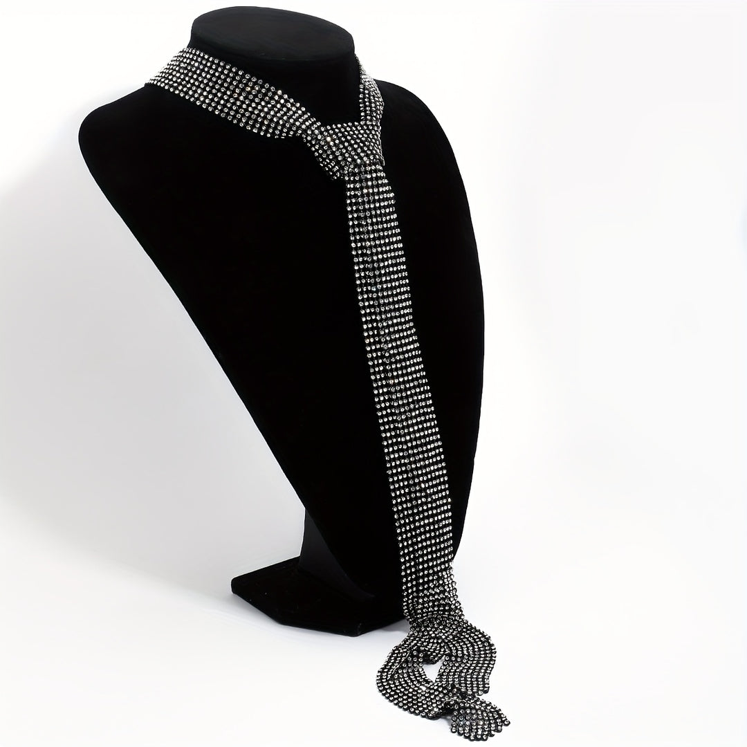 All That Glitter Tie Necklace