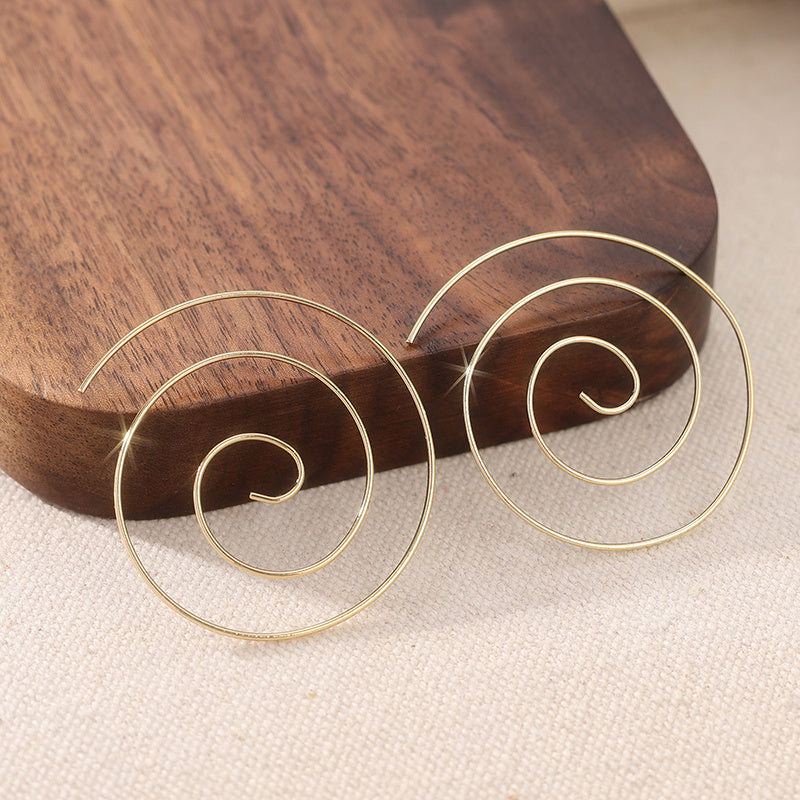 Sundial Hoop Earrings
