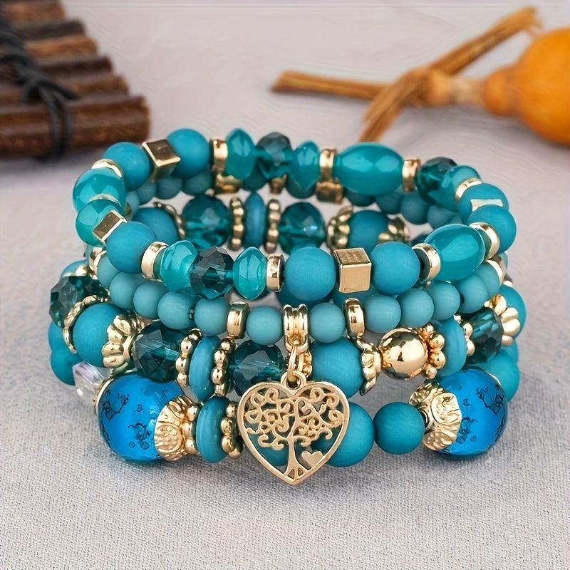 Boho Heart Stack Bracelet
