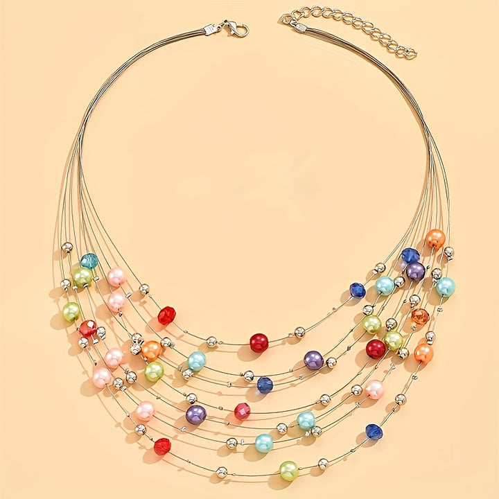 Carnival Pearl Layer Necklace