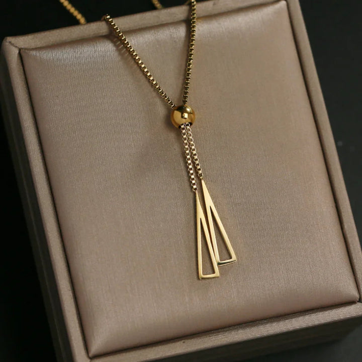 Acute Attraction Lariat Necklace
