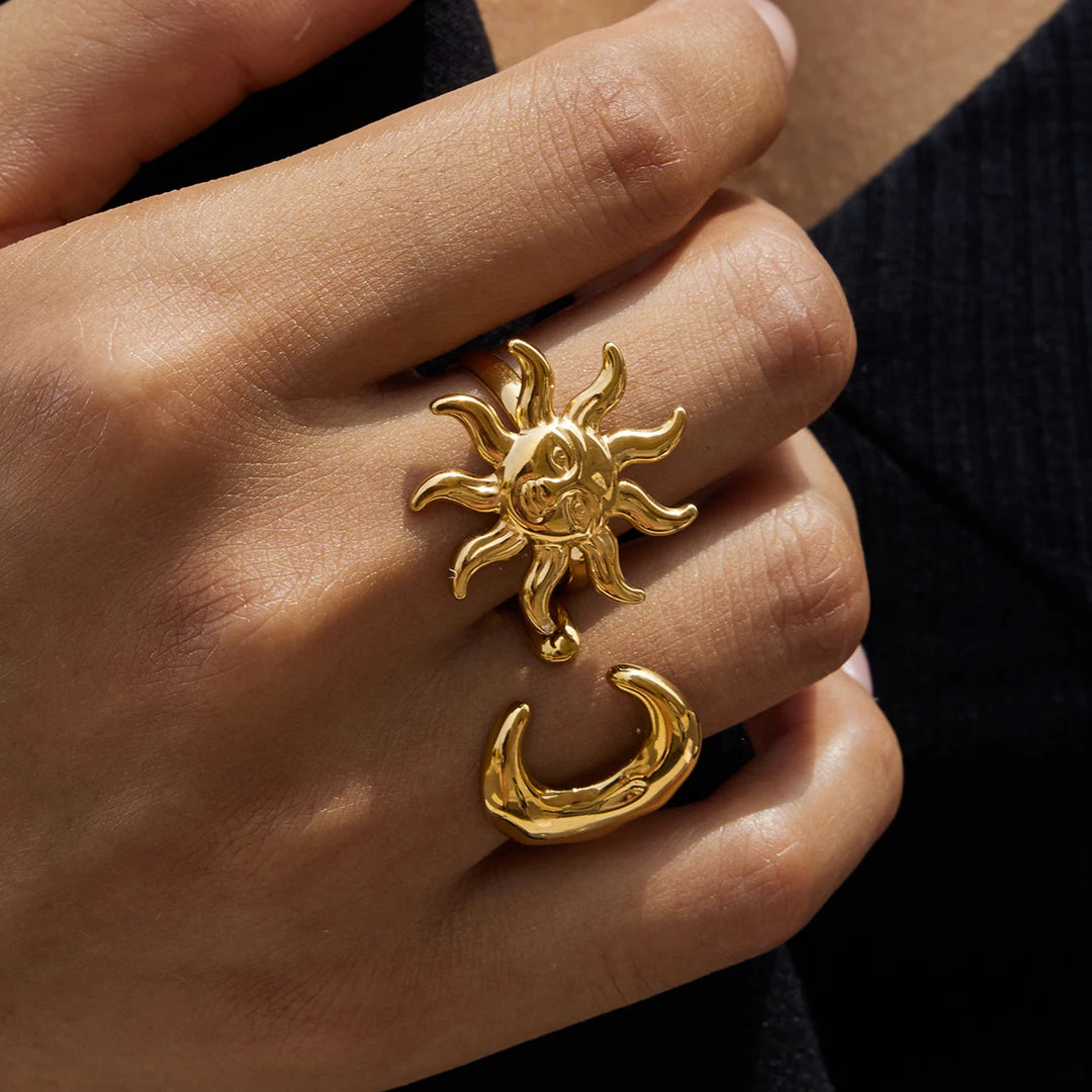 Sol & Luna Adjustable Ring