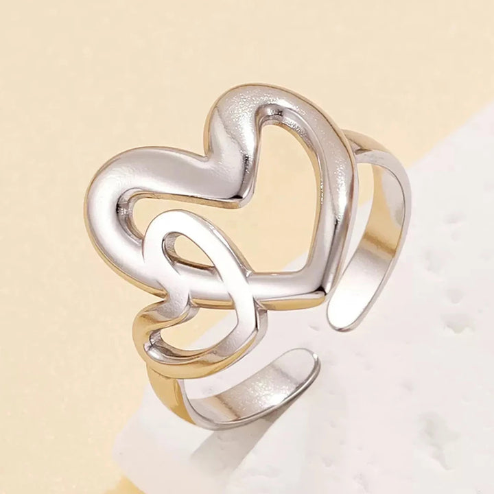 Duet Heart Ring