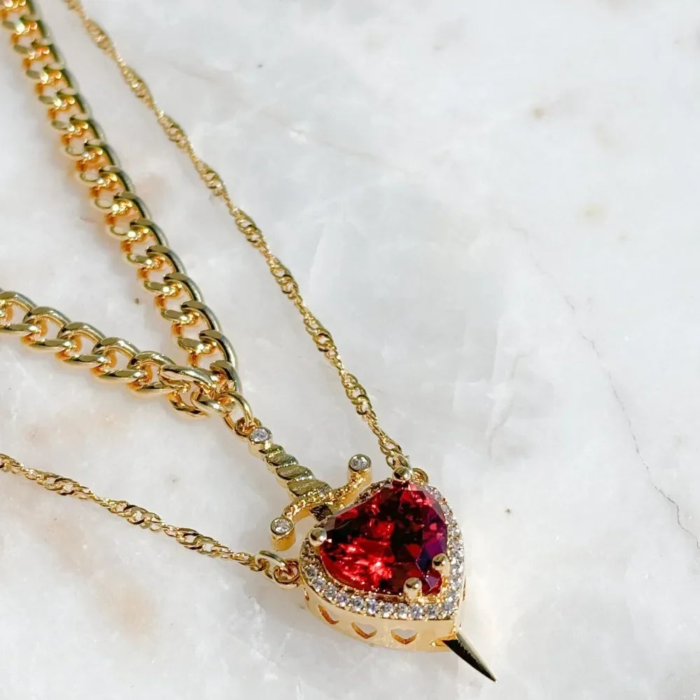 Velvet Dagger Necklace Set