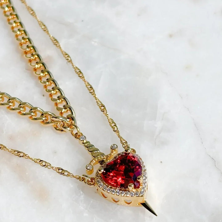 Velvet Dagger Necklace Set