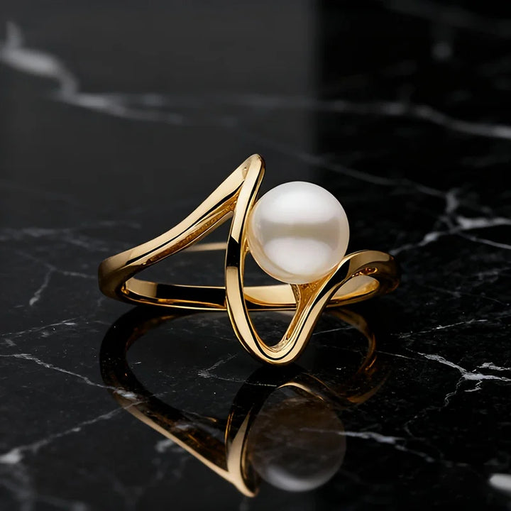 Twist & Pearl Ring