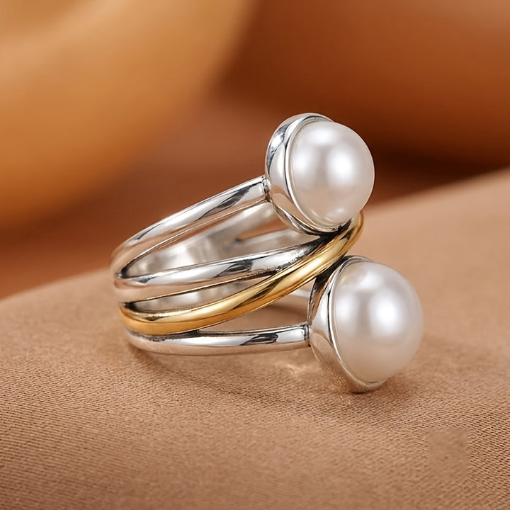Twin Pearl Wrap Ring