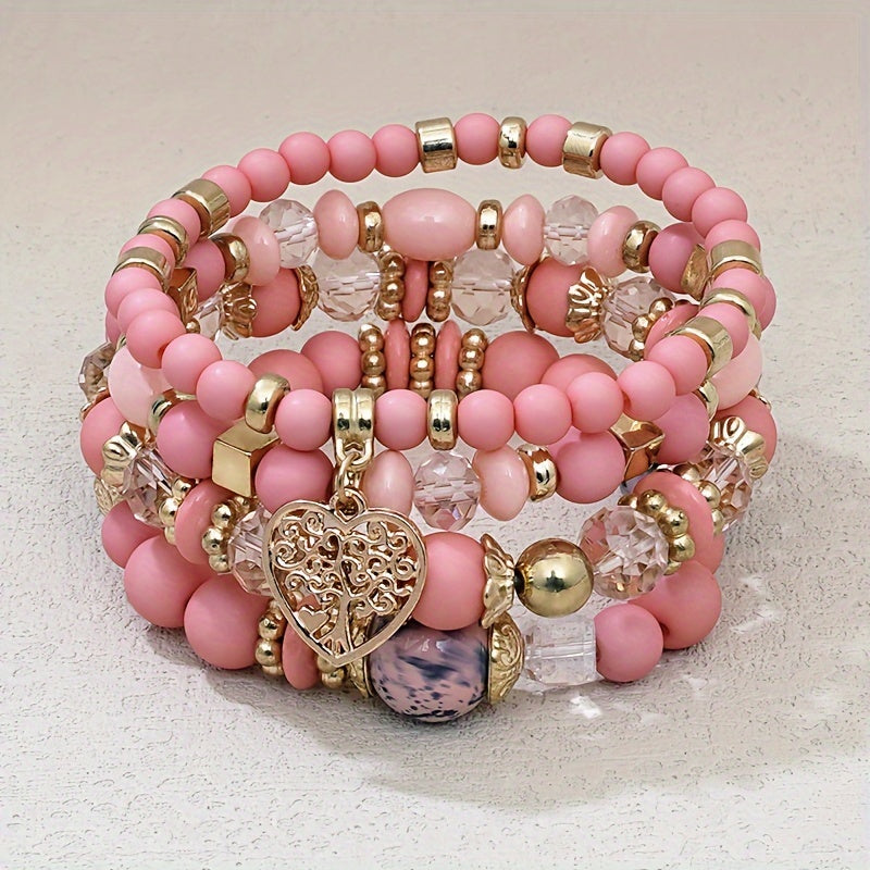 Boho Heart Stack Bracelet