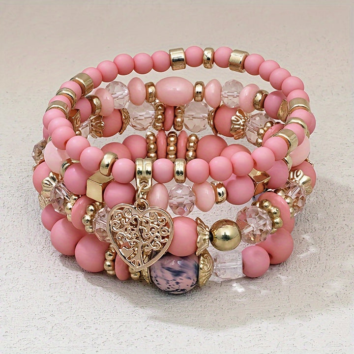Boho Heart Stack Bracelet