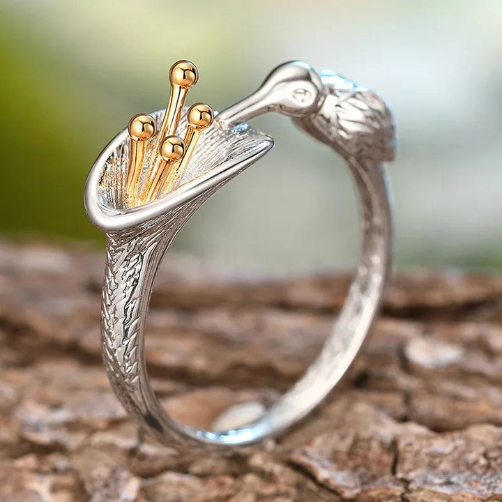 Hummingbird Lily Ring