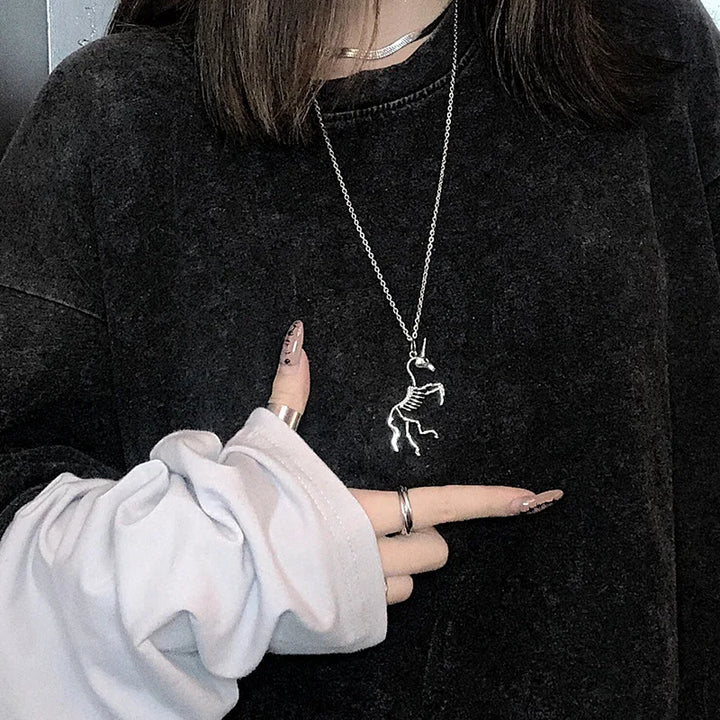 Bone Myth Unicorn Necklace