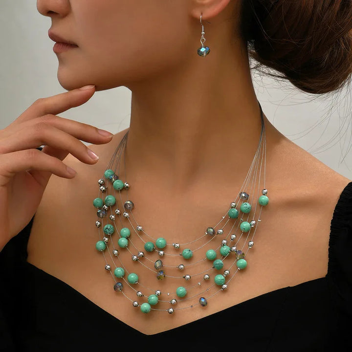 Carnival Pearl Layer Necklace