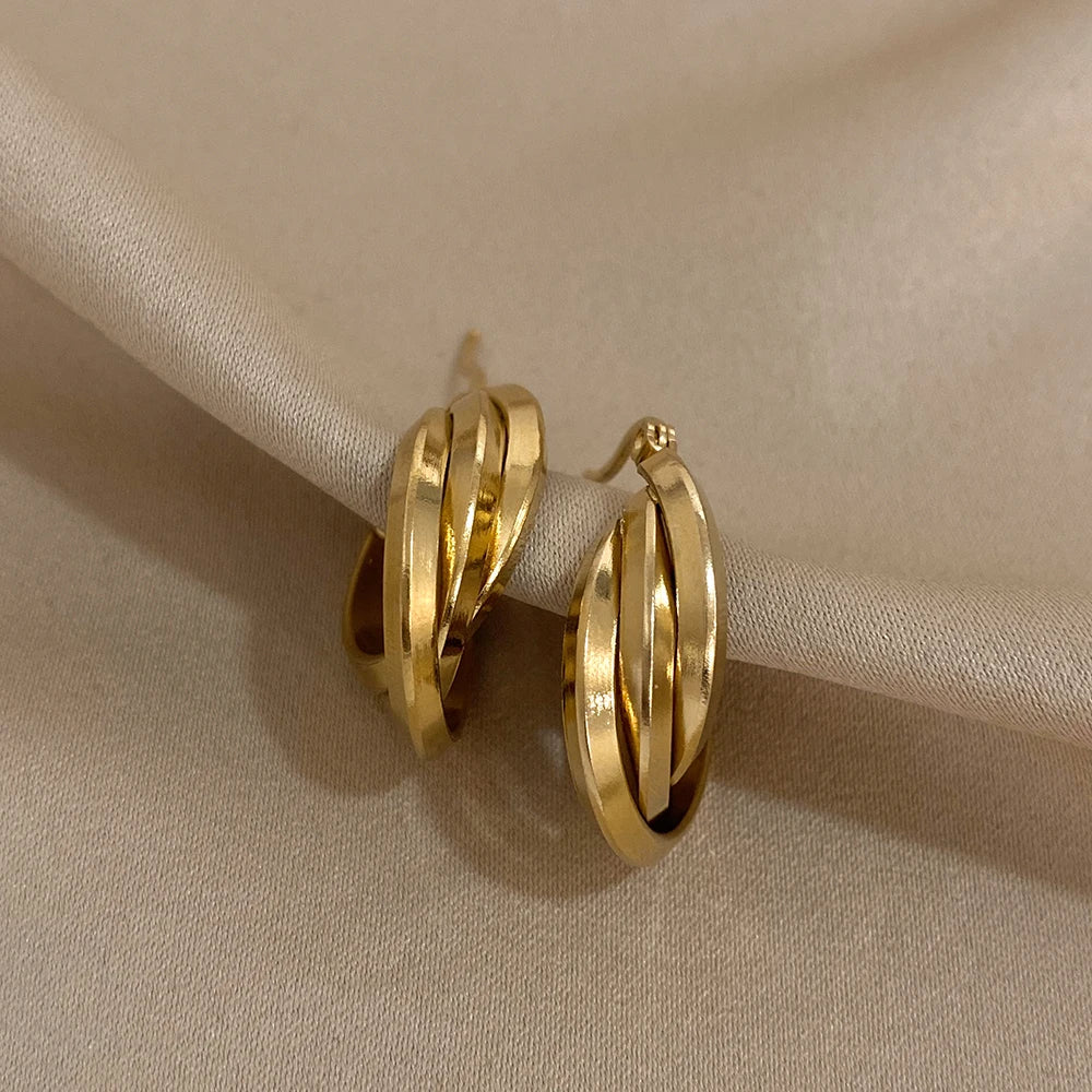 Twist & Turn Hoop Earrings