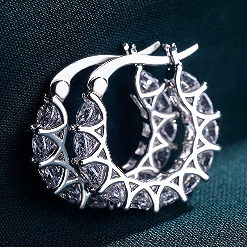Crown Crystal Hoops