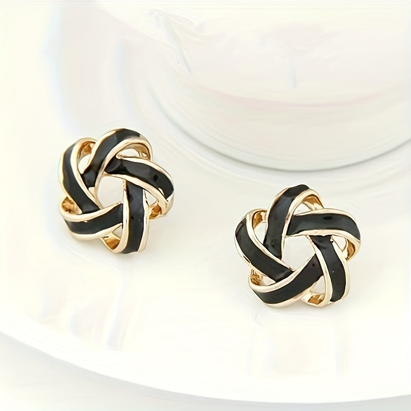 Spiral Ribbon Studs